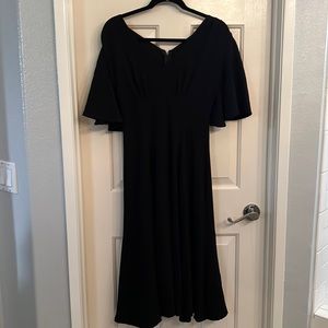 Pinup Girl Clothing Black Flutter sleeve Dress S